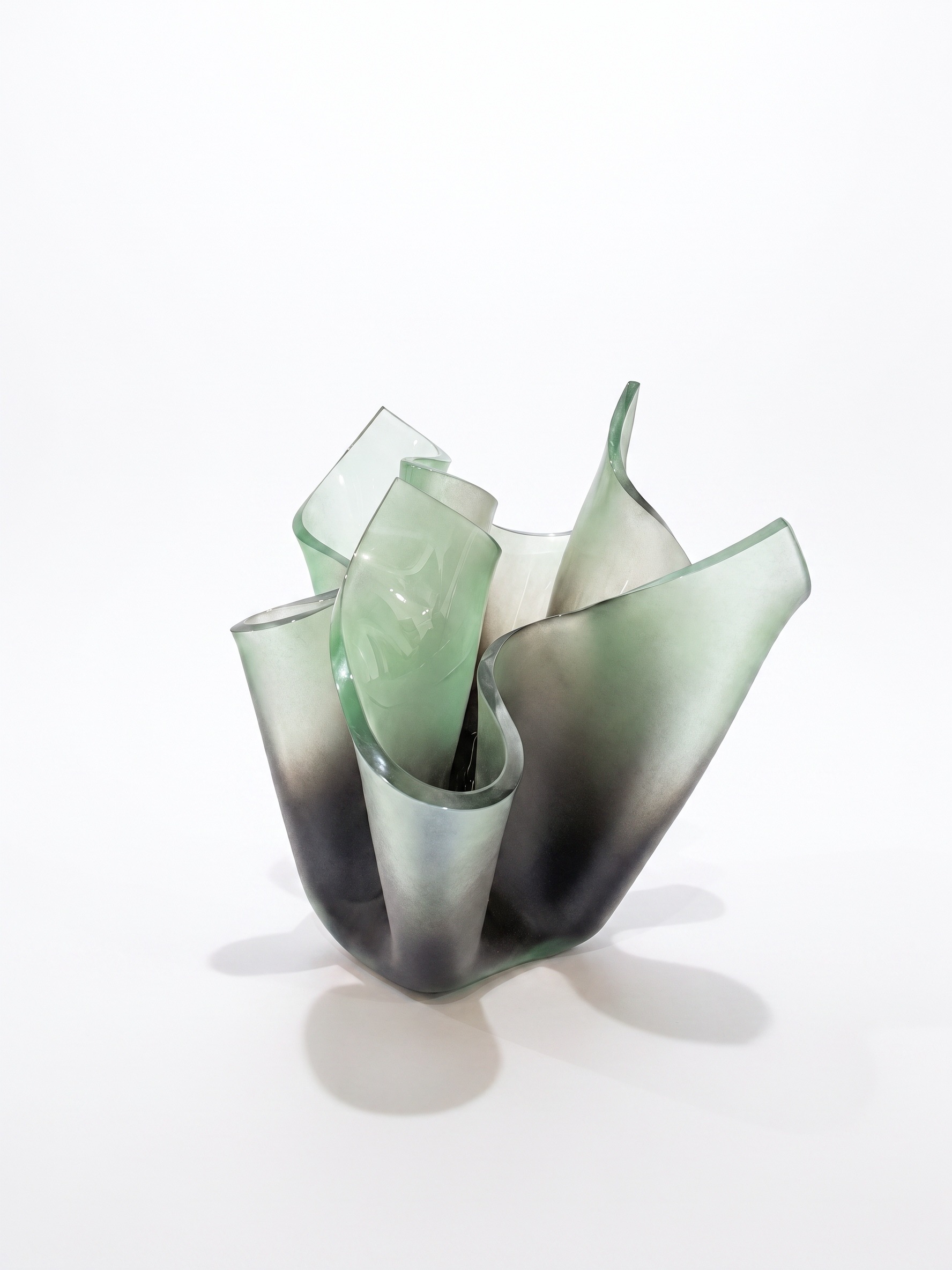 Satin Ice Green Fumage Flower Blaze