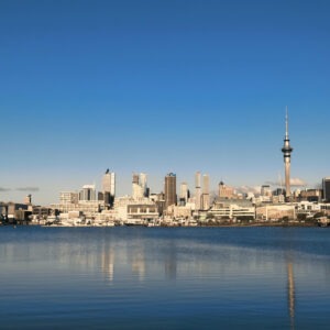 Panoramic Auckland Skyline across the Harbour